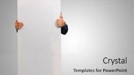  Presentation with grey - Slide set with wishes promotion - young man holding banner wearing background and a light gray colored foreground