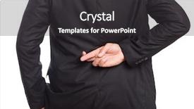  Presentation with composite - Presentation theme featuring dishonesty - digital composite of business men background and a dark gray colored foreground