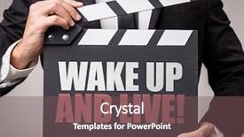  Presentation with live - Slides consisting of dream video - wake up and live background and a tawny brown colored foreground