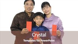  Presentation with chinese traditional - Amazing slide deck having wishing you happy new year backdrop and a tawny brown colored foreground