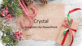  Presentation with christmas tree - Amazing presentation having wishlist - christmas gift box candy cane backdrop and a  colored foreground