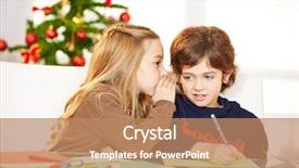  Presentation with girl scouts animated - Cool new presentation with wishlist - girl whispering a wish backdrop and a coral colored foreground