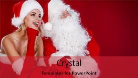  Presentation with santa - Beautiful PPT layouts featuring wishlist - portrait of happy santa claus backdrop and a red colored foreground