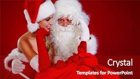  Presentation with santa - Amazing presentation having wishlist - portrait of happy santa claus backdrop and a crimson colored foreground