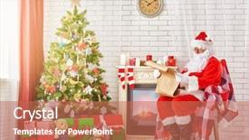  Presentation with santa claus and reindeers - Amazing slides having wishlist - portrait of santa claus sitting backdrop and a coral colored foreground