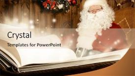  Presentation with magic book - Slide deck consisting of wishlist - santa claus reading magic book background and a lemonade colored foreground