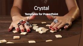  Presentation with fortune teller - Cool new slide deck with witch - fortune teller reading fortune backdrop and a tawny brown colored foreground