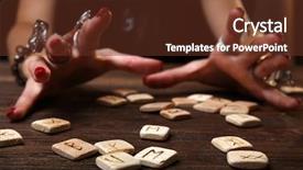  Presentation with reading - PPT theme having witch - fortune teller reading fortune background and a tawny brown colored foreground