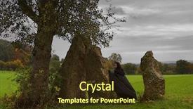  Presentation with black woman - Presentation design with witch in black cape walk background and a tawny brown colored foreground