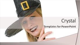  Presentation with person looking out in nature - Colorful PPT layouts enhanced with witch looking out of board backdrop and a  colored foreground