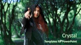  Presentation with it pain points - Colorful slide deck enhanced with witch points finger in forest backdrop and a tawny brown colored foreground