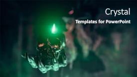  Presentation with witchcraft - Presentation theme featuring witch-s-hand-holding background and a black colored foreground