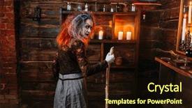  Presentation with cane - Audience pleasing slides consisting of witch with a cane back backdrop and a wine colored foreground