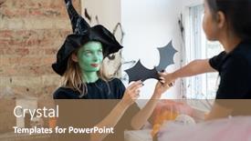  Presentation with rat - Presentation having witch-woman-with-green-makeup background and a coral colored foreground