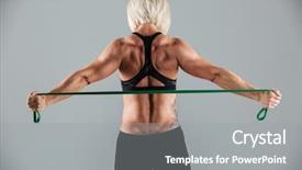  Presentation with strong - Audience pleasing slides consisting of elasticity - back view portrait backdrop and a light gray colored foreground