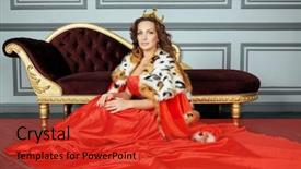  Presentation with crown - Amazing theme having with crown on head backdrop and a  colored foreground