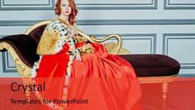  Presentation with crown - Theme with with crown on head background and a red colored foreground