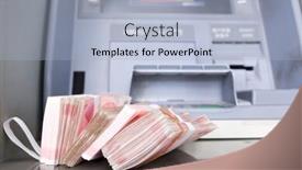  Presentation with atm - Slides consisting of withdrawal-a-lot-of-cny background and a light blue colored foreground
