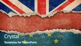  Presentation with european union - Audience pleasing theme consisting of withdrawal from european union brexit backdrop and a ocean colored foreground