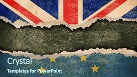  Presentation with great britain - Cool new slides with withdrawal from european union brexit backdrop and a ocean colored foreground
