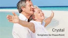  Presentation with honolulu senior on a beach - Cool new theme with withe - senior couple withs arms outstretched backdrop and a lemonade colored foreground