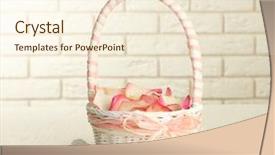  Presentation with wedding roses - Cool new presentation design with withe - wedding basket with roses petals backdrop and a  colored foreground