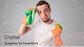  Presentation with blue orange - Presentation design consisting of without head with grey background and a lemonade colored foreground