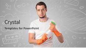  Presentation with blue orange - Presentation theme having without head with grey background and a light gray colored foreground