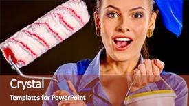  Presentation with woman in pain - Slide set enhanced with witn paint for wallpapers fashion background and a  colored foreground