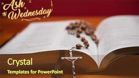  Presentation with open bible - Beautiful slide deck featuring witnesses god - easter message against rosary beads backdrop and a tawny brown colored foreground