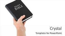  Presentation with bible quiz - Beautiful presentation theme featuring witnesses god - hand holding bible on white backdrop and a white colored foreground