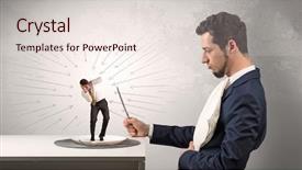  Presentation with doodle - Amazing presentation theme having wits - big businessman eating small scared backdrop and a lemonade colored foreground