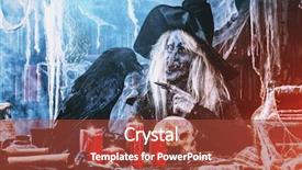  Presentation with raven black - Cool new theme with wizard with a black raven backdrop and a red colored foreground