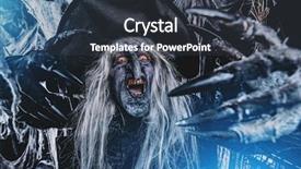  Presentation with wizard - Beautiful theme featuring wizzard - scary wizard halloween horror film backdrop and a tawny brown colored foreground