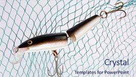  Presentation with fishing - Cool new theme with wobbler-for-fishing-a-predatory backdrop and a sky blue colored foreground
