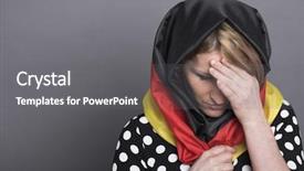  Presentation with german shepherd two young puppys - Theme having woe - grieving germanium a young german background and a  colored foreground