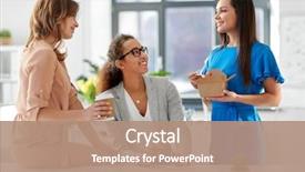  Presentation with people - Theme having team wok - business and people concept background and a  colored foreground