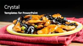  Presentation with fungus - Theme enhanced with wok-fried-chicken-with-black background and a black colored foreground