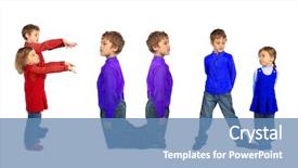  Presentation with nutrition word collage - Beautiful presentation featuring wold - boy and girl making word backdrop and a teal colored foreground