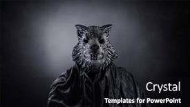  Presentation with dark night - Theme with wolf-in-black-cloak background and a wine colored foreground