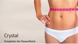  Presentation with woman praying over bible - Slides having woman abdomen with measuring tape background and a lemonade colored foreground