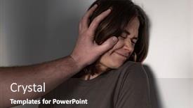  Presentation with domestic violence - Audience pleasing PPT layouts consisting of woman-abuse-and-violence backdrop and a tawny brown colored foreground
