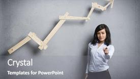  Presentation with achieve - Cool new presentation design with woman achieve - concept successful career or business backdrop and a  colored foreground