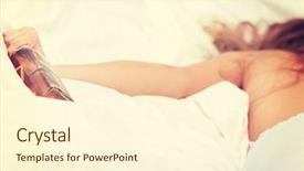  Presentation with addiction - Slide deck having woman addiction to strong acohol background and a cream colored foreground