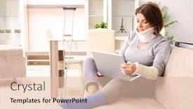  Presentation with accident - Slides with woman-after-car-accident-suffering background and a lemonade colored foreground