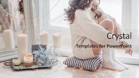  Presentation with beautiful black women smiling - Slides with woman alone - beautiful women relaxing near window background and a soft green colored foreground