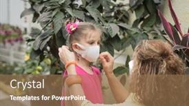  Presentation with facial - Amazing theme having woman-and-daughter-wearing-facial backdrop and a coral colored foreground