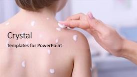  Presentation with woman child - Slide deck enhanced with woman applying cream onto skin background and a lemonade colored foreground