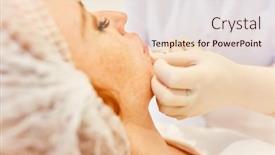  Presentation with acid - Presentation design consisting of woman-applying-hyaluronic-acid background and a lemonade colored foreground