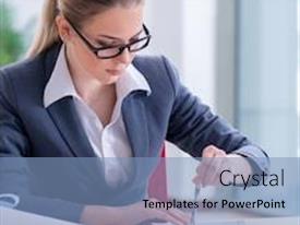 Woman Architect Working PPT template 51 | CrystalGraphics